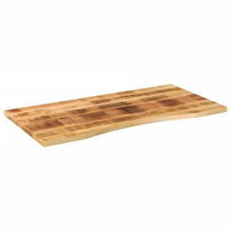 Berkfield Home Desk Top with Curve 140x60x2.5 cm Solid Wood Rough Mango in Brown