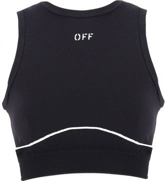 Off-white Sleeveless Top With Logo