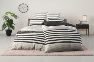 H.I.S Bettwäsche »Majoran« 2 Stk. tlg. gestreifte Bettwäsche in verschiedenen Qualitäten