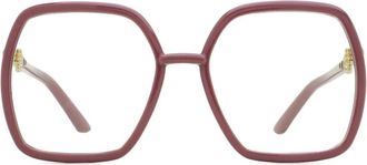 Gucci Occhiali Horsebit squadrati - Rosa