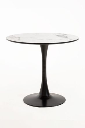 Regalos Miguel Mesas Comedor - Mesa Kolio 90 Cm M&aacute;rmol - Negro
