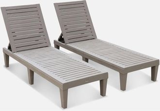 Sweeek Tumbonas de multiposición, set de 2