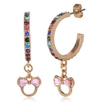 Disney Minnie Mouse Gold-Tone Hoop Earrings at Nordstrom