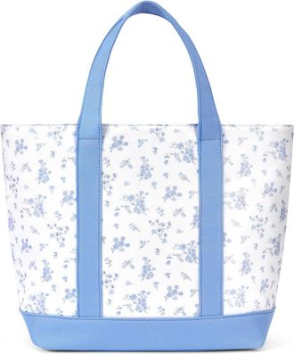 Generic Small Tote Bags for Women Floral Canvas Tote Handbag Cute Coquette Top Handle Purse for Everyday (Blue)