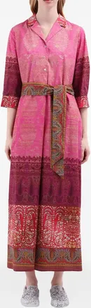 Pierre-Louis Mascia Chemisier Diomedes con cintura - Rosa