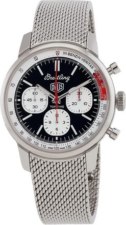 Breitling Pre-owned Breitling Top Time Chronograph Automatic Chronometer Black Dial Mens Watch AB01765A1B1A1