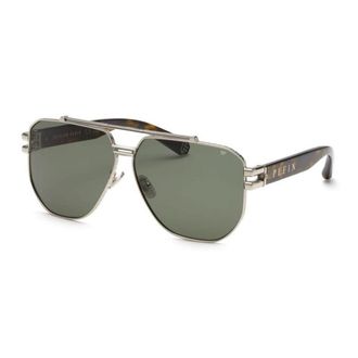 Philipp Plein Mens Black Square Sunglasses SPP185 0K07