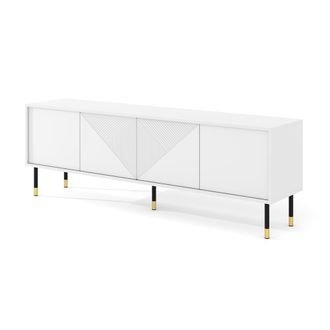 Petits Meubles Mueble TV 4 puertas 180 cm estratificado Blanco