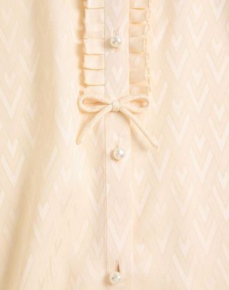 Valentino Camicia In Silk Jacquard Toute La V Donna BETULLA 36