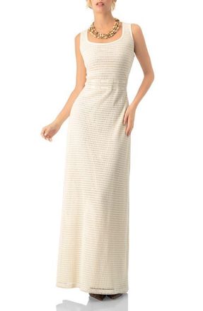 Ivonne Knitted Maxi Dress with Waist Knots in Natural at Nordstrom, Size 14