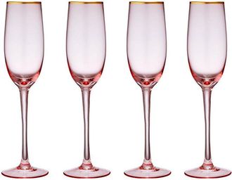 Ladelle Handgefertigte Sektgläser Chloe Peach (4er-Set)