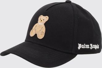 Palm Angels Cappello da baseball in cotone nero con patch Teddy Bear e logo