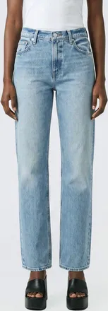 Haikure Jeans straight Lisa a vita alta in denim di cotone a cinque tasche