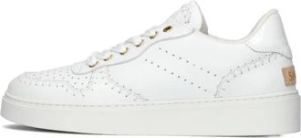 Shabbies Amsterdam Witte Bossa Festa Dames Sneakers - Dames - Sneakers - Wit - 37 EU - Schoenen