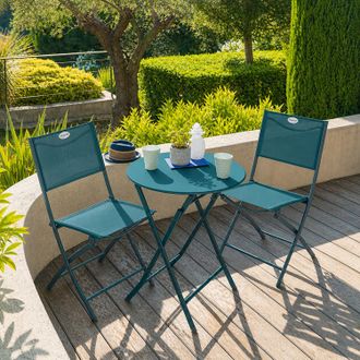 Hesperide Tavolo da giardino tondo 60x71 cm Greensboro azzurro