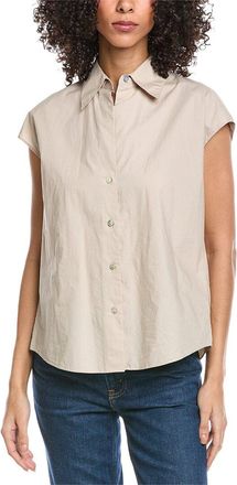 Vince Cap Sleeve Button Blouse