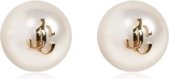 Jimmy Choo London Maxi Pearl Studs - Dames - Oorbellen - Wit - ONE Size - Accessoires