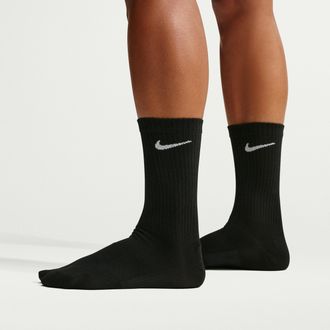 Nike Unisex Everyday Plus Rift Lightweight Split-Toe Crew Socks (1 Pair) in Black | DX1158-010