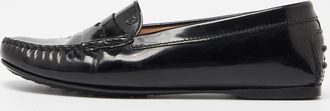 Tod's Tods Black Patent Leather Penny Slip On Loafers