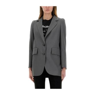 Max Mara Kitten Blazer - Dames - Jassen - Grijs - Maat: XS Zijde