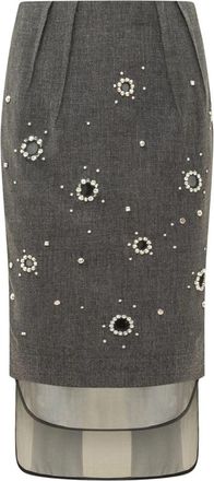 Des_Phemmes Pencilrok - Dames - Kokerrokken - Grijs - M - Rokken