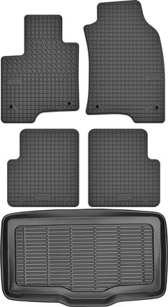 OEM Juego De Alfombrillas De Goma Para Fiat Panda Iii Hatchback Del 2012 + Alfombrilla Para El Maletero