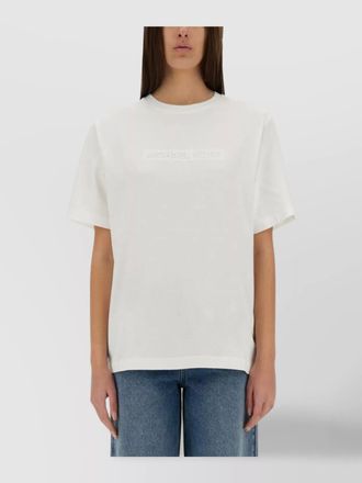 Michael Kors cotton crew neck t-shirt with short sleeves and straight hem