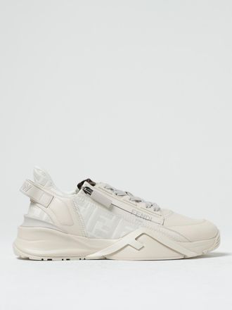 Fendi Sneakers Flow Fendi in nappa e canvas con monogram FF jacquard