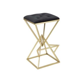 Mauro Ferretti Silla de bar de metal dorado cm 40x40x75