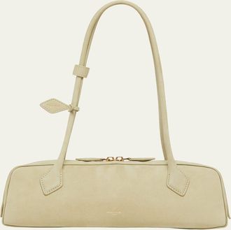 Alaia Le Teckel Medium Suede Shoulder Bag