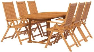 vidaXL vidaXL 7 Piece Garden Dining Set Solid Wood Acacia