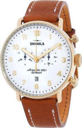 Shinola Canfield Chronograph Quartz White Dial Mens Watch S0120044134