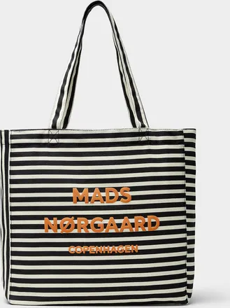 Mads Norgaard Womens Athena black and white twill fabric Tote Bag