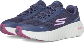 Skechers Womens Go Walk Max Cushioning Flex Sneaker, Navy/Purple, 4.5 UK