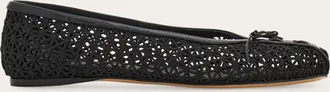 Ferragamo Women Lace ballet flat Black Size 10.5