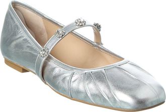 Stuart Weitzman Justina Leather Mary Jane Ballet Flat