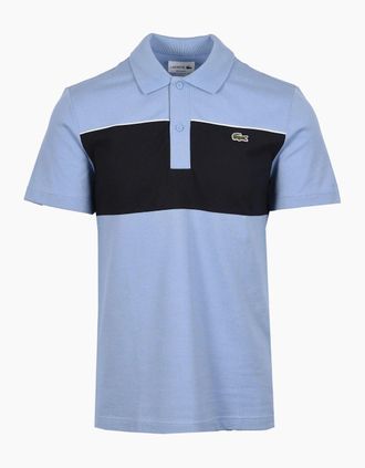 Lacoste Mens LACOSTE COLOUR BLOCK POLO SHIRT BLUE/NAVY - Size: 42