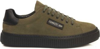 Cerruti Green Cowhide Men Mens Sneaker
