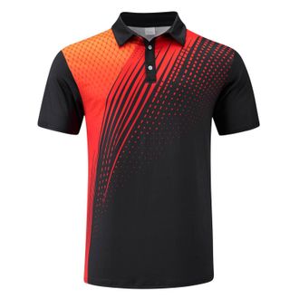 Generic Mens Gradient Colour Polo Shirt with Modern Design, Stylish and Comfortable Polo Shirt for Men, Trendy Shirt for Everyday Wear, Versatile Polo for All
