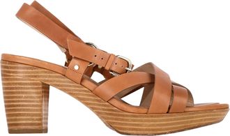 Fratelli Rossetti Blok Haksandalen in Bruin Leder