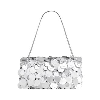 Paco Rabanne Shoulder Bags, female, Gray, Size: ONE SIZE La Sparkle Baguette