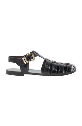 Maje Multi-strap leather sandals in Brown at Nordstrom, Size 41