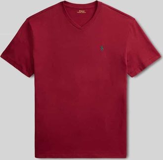 Polo Ralph Lauren Regular Fit T-Shirt aus reiner Baumwolle in Bordeaux, Gr&ouml;&szlig;e XXL