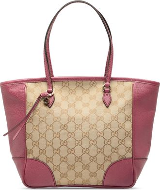 Gucci Pre-owned Womens Gg Canvas Bree Tote - Beige Textile - One Size
