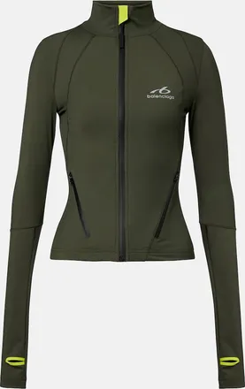 Balenciaga Logo zip-up top