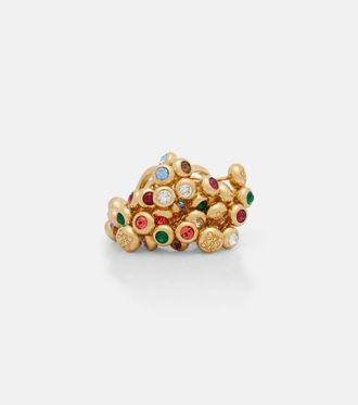 Loewe Anello Push Pin con cristalli