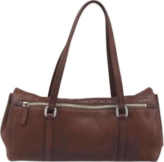 Prada Borsa a spalla Pre-owned in pelle - - Pre-owned - Donna - Marrone - ONE SIZE