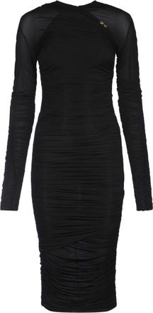 Elisabetta Franchi Black Draped Dress