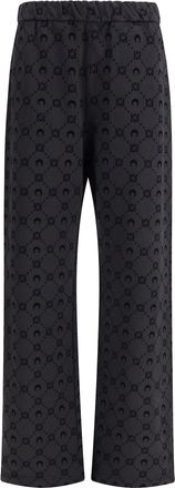 Marine Serre Moonogram Flocked Fleece Sweatpants