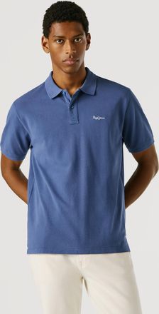 Pepe Jeans London Poloshirt PEPE JEANS OSCAR, Herren, Gr. XXL, washed navy blau, Piqu&eacute;, Obermaterial: 100% Baumwolle, bestickt, unifarben, regular fit h&uuml;ftbedeckend, Ri